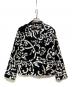 LEONARD FASHION（レオナールファッション）の古着「花柄ダブルジャケット」｜ホワイト×ブラック