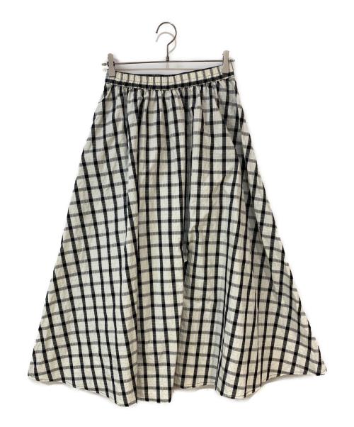 NOLLEY'S（ノーリーズ）NOLLEY'S (ノーリーズ) 26SS ウォッシャブルフレアマキシスカート ホワイト サイズ:38の古着・服飾アイテム
