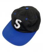 SUPREMEシュプリーム）の古着「2-TONE S LOGO 6 PANEL キャップ」｜ブラック