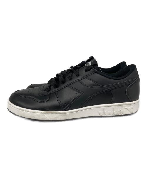 DIADORA（ディアドラ）DIADORA (ディアドラ) Magic Basket Low レザースニーカー ブラック サイズ:26.5cmの古着・服飾アイテム