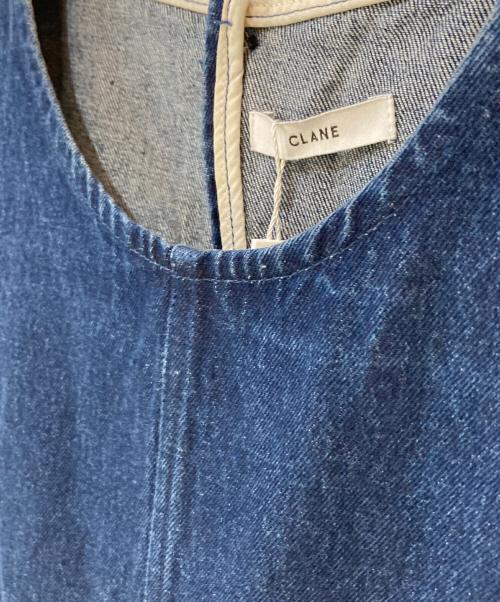 CLANE（クラネ）CLANE (クラネ) バック オープン デニム オールインワン ブルー サイズ: 2 未使用品の古着・服飾アイテム