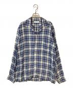 ROTT WEILERロットワイラー）の古着「レーヨンチェックシャツ」｜ブルー