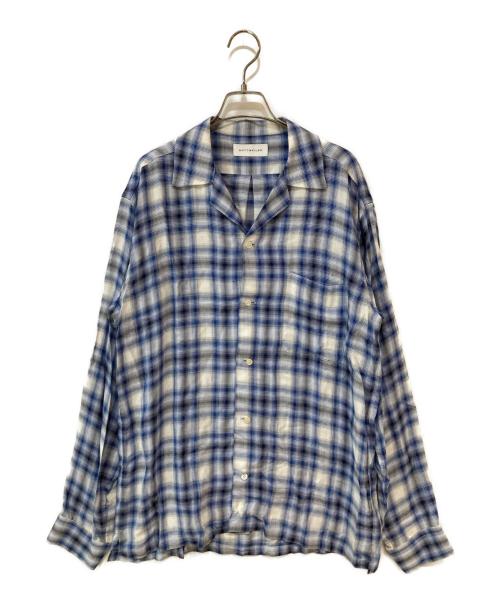 ROTT WEILER（ロットワイラー）ROTT WEILER (ロットワイラー) レーヨンチェックシャツ ブルー サイズ: Lの古着・服飾アイテム