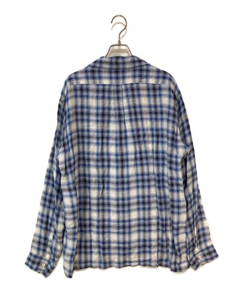 ROTT WEILER（ロットワイラー）ROTT WEILER (ロットワイラー) レーヨンチェックシャツ ブルー サイズ: Lの古着・服飾アイテム