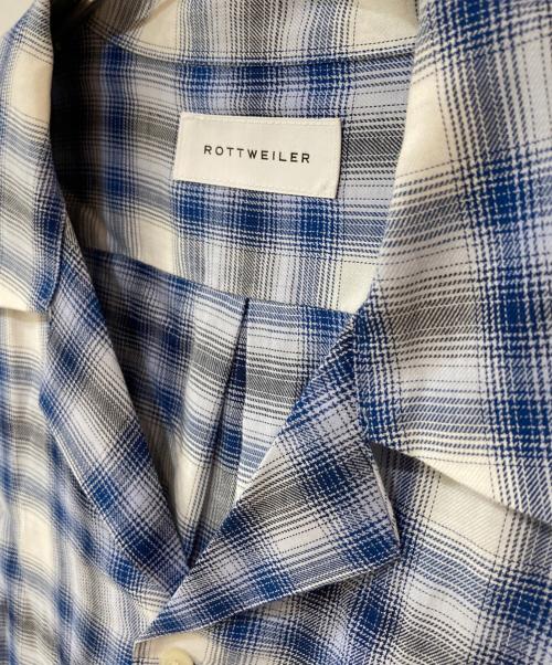 ROTT WEILER（ロットワイラー）ROTT WEILER (ロットワイラー) レーヨンチェックシャツ ブルー サイズ: Lの古着・服飾アイテム