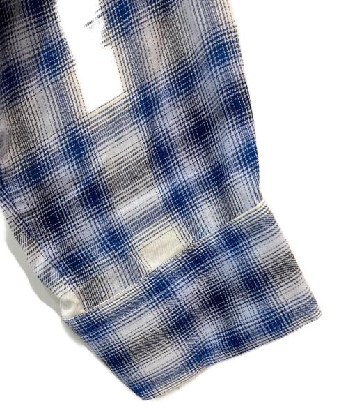 ROTT WEILER（ロットワイラー）ROTT WEILER (ロットワイラー) レーヨンチェックシャツ ブルー サイズ: Lの古着・服飾アイテム
