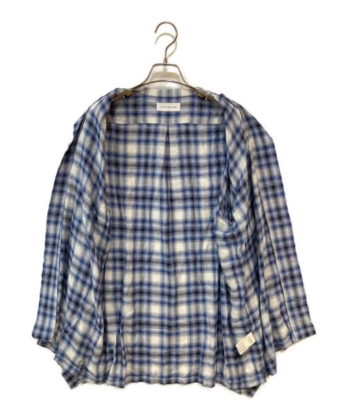 ROTT WEILER（ロットワイラー）ROTT WEILER (ロットワイラー) レーヨンチェックシャツ ブルー サイズ: Lの古着・服飾アイテム