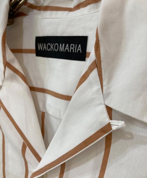 WACKO MARIA（ワコマリア）WACKO MARIA (ワコマリア) STRIPED OPEN COLLAR SHIRT S/S ( TYPE-1 ) ホワイト サイズ: Mの古着・服飾アイテム