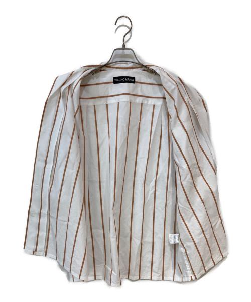 WACKO MARIA（ワコマリア）WACKO MARIA (ワコマリア) STRIPED OPEN COLLAR SHIRT S/S ( TYPE-1 ) ホワイト サイズ: Mの古着・服飾アイテム