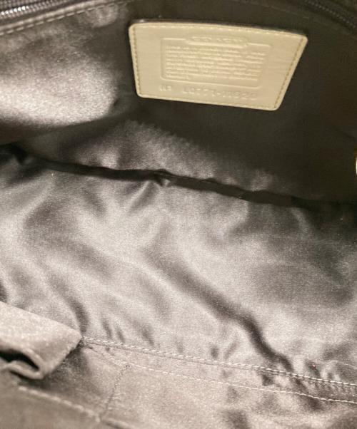 COACH（コーチ）COACH (コーチ) シグネチャーキャンバス ターンロック ハンドバッグ ベージュの古着・服飾アイテム