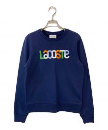 LACOSTE（ラコステ）の古着「ロゴステッチスウェットシャツ」｜ネイビー
