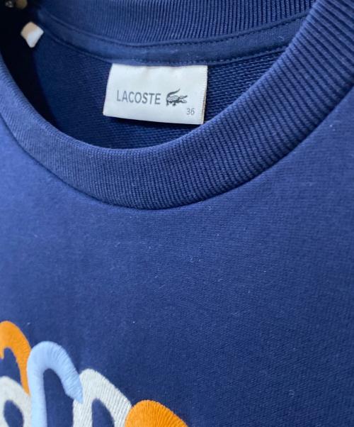 LACOSTE（ラコステ）LACOSTE (ラコステ) ロゴステッチスウェットシャツ ネイビー サイズ:36の古着・服飾アイテム