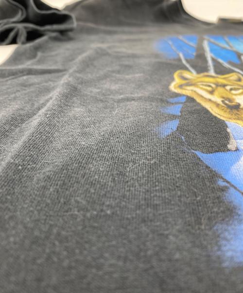 Human-i-Tees（ヒューマン・アイ・ティーズ）Human-i-Tees (ヒューマン・アイ・ティーズ) 90s WILD EARTH アニマルプリントTシャツ ブラック サイズ:XLの古着・服飾アイテム