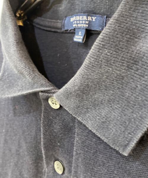 BURBERRY LONDON（バーバリーロンドン）BURBERRY LONDON (バーバリーロンドン) ポロシャツ ブラック サイズ:Lの古着・服飾アイテム