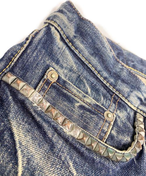 Hysteric Glamour（ヒステリックグラマー）Hysteric Glamour (ヒステリックグラマー) ウォッシュドスタッズデニムパンツ インディゴ サイズ:32の古着・服飾アイテム
