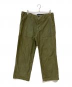 BURGUS PLUSバーガスプラス）の古着「Fatigue Pants - Back Sateen」｜カーキ