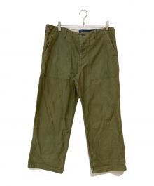 BURGUS PLUS（バーガスプラス）の古着「Fatigue Pants - Back Sateen」｜カーキ