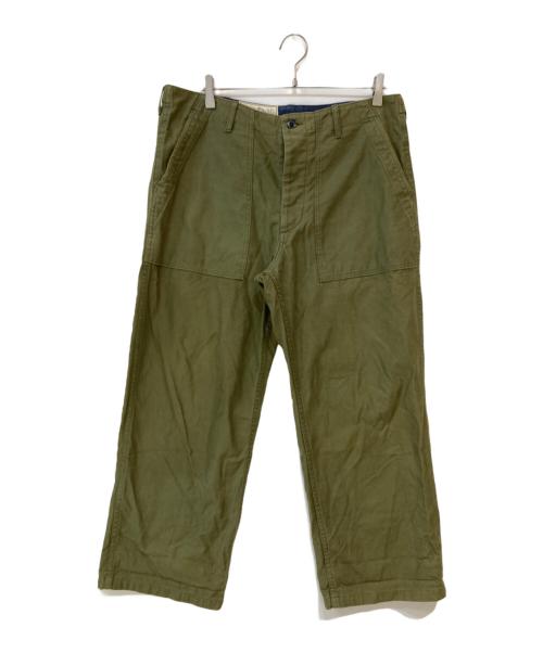 BURGUS PLUS（バーガスプラス）BURGUS PLUS (バーガスプラス) Fatigue Pants - Back Sateen カーキ サイズ:91cm (W36)の古着・服飾アイテム