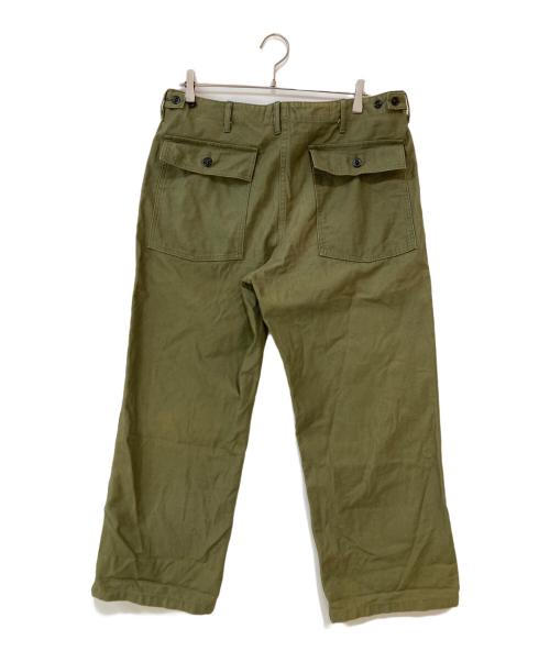 BURGUS PLUS（バーガスプラス）BURGUS PLUS (バーガスプラス) Fatigue Pants - Back Sateen カーキ サイズ:91cm (W36)の古着・服飾アイテム