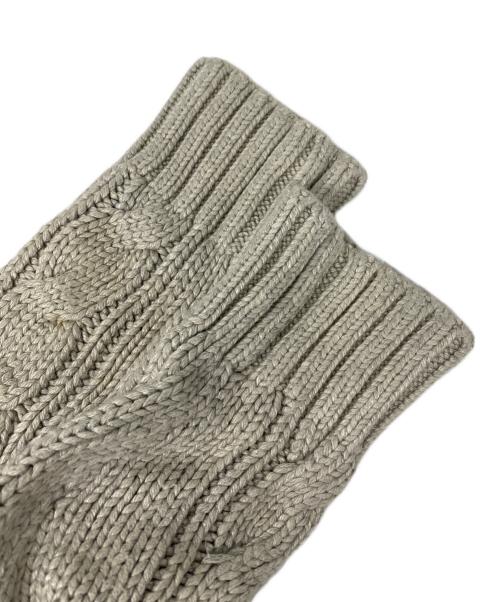 POLO RALPH LAUREN（ポロ・ラルフローレン）POLO RALPH LAUREN (ポロ・ラルフローレン) ショールカラー シルク ケーブルニット ベージュ サイズ:Mの古着・服飾アイテム