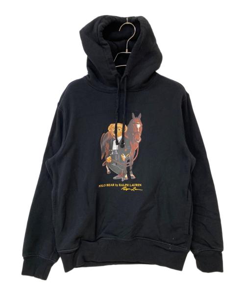 POLO RALPH LAUREN（ポロ・ラルフローレン）POLO RALPH LAUREN (ポロ・ラルフローレン) THE YEAR OF THE HORSE BEAR FLEECE HOODIE ブラック サイズ: Sの古着・服飾アイテム