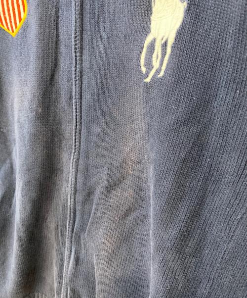 POLO RALPH LAUREN（ポロ・ラルフローレン）POLO RALPH LAUREN (ポロ・ラルフローレン) EXCLUSIVE OF DECORATION ドライバーズニット ネイビー サイズ:Lの古着・服飾アイテム