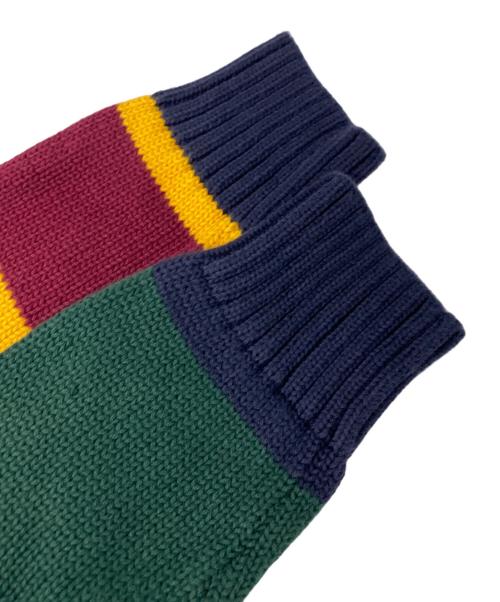 POLO RALPH LAUREN（ポロ・ラルフローレン）POLO RALPH LAUREN (ポロ・ラルフローレン) ショールカラーボーダーカーディガン マルチカラー サイズ:Lの古着・服飾アイテム