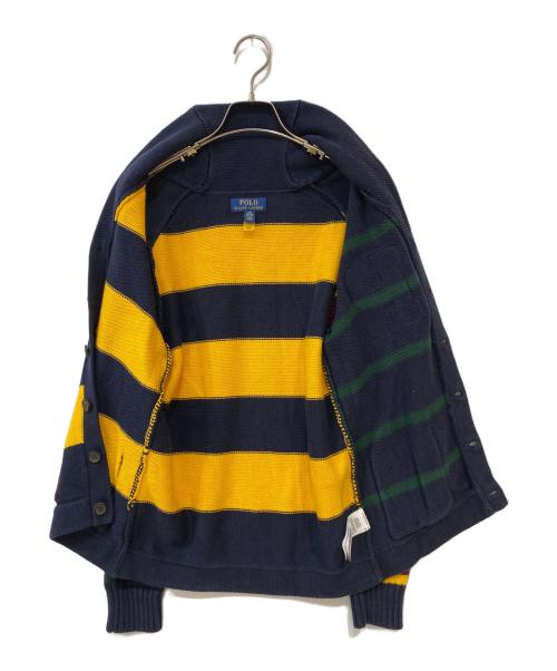 POLO RALPH LAUREN（ポロ・ラルフローレン）POLO RALPH LAUREN (ポロ・ラルフローレン) ショールカラーボーダーカーディガン マルチカラー サイズ:Lの古着・服飾アイテム