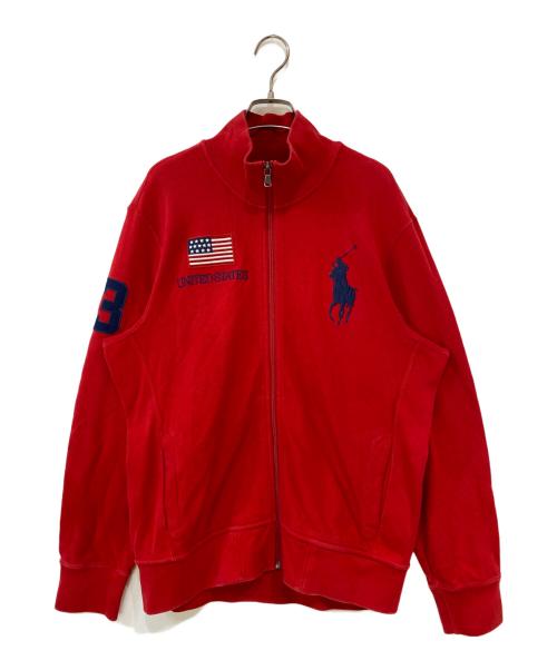 POLO RALPH LAUREN（ポロ・ラルフローレン）POLO RALPH LAUREN (ポロ・ラルフローレン) スウェットトラックジャケット レッド サイズ: LLの古着・服飾アイテム