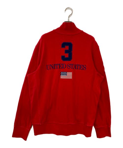 POLO RALPH LAUREN（ポロ・ラルフローレン）POLO RALPH LAUREN (ポロ・ラルフローレン) スウェットトラックジャケット レッド サイズ: LLの古着・服飾アイテム