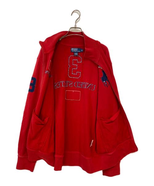 POLO RALPH LAUREN（ポロ・ラルフローレン）POLO RALPH LAUREN (ポロ・ラルフローレン) スウェットトラックジャケット レッド サイズ: LLの古着・服飾アイテム