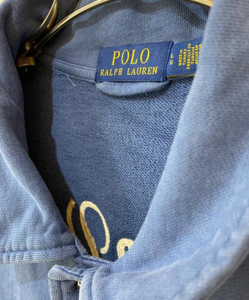 POLO RALPH LAUREN（ポロ・ラルフローレン）POLO RALPH LAUREN (ポロ・ラルフローレン) エンブロイダリー ループバック フリース ジャケット ブルー サイズ:Lの古着・服飾アイテム