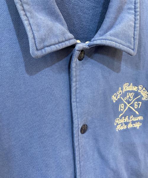 POLO RALPH LAUREN（ポロ・ラルフローレン）POLO RALPH LAUREN (ポロ・ラルフローレン) エンブロイダリー ループバック フリース ジャケット ブルー サイズ:Lの古着・服飾アイテム