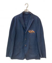POLO RALPH LAUREN（ポロ・ラルフローレン）の古着「ホース刺繍 ブレザー」｜ネイビー