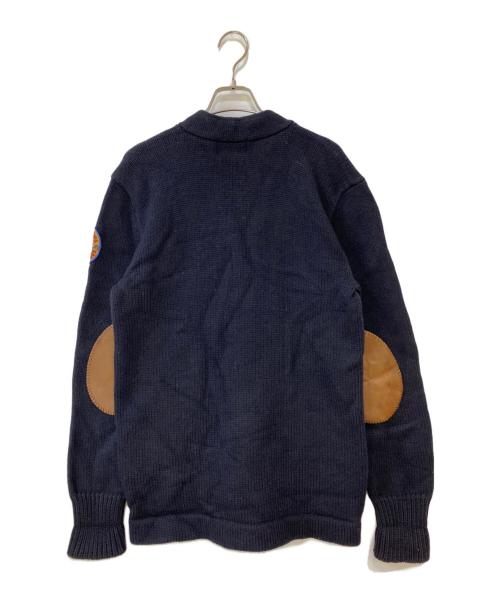 RRL（ダブルアールエル）RRL (ダブルアールエル) EXCLUSIVE OF DECORATION ワッペン エルボーパッチ カーディガン ネイビー サイズ:Mの古着・服飾アイテム