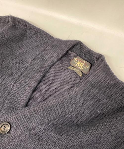 RRL（ダブルアールエル）RRL (ダブルアールエル) EXCLUSIVE OF DECORATION ワッペン エルボーパッチ カーディガン ネイビー サイズ:Mの古着・服飾アイテム