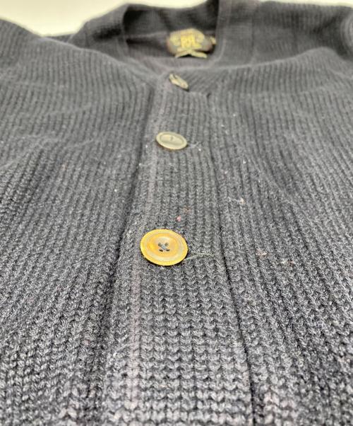 RRL（ダブルアールエル）RRL (ダブルアールエル) EXCLUSIVE OF DECORATION ワッペン エルボーパッチ カーディガン ネイビー サイズ:Mの古着・服飾アイテム