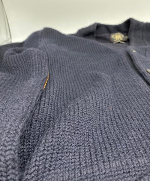 RRL（ダブルアールエル）RRL (ダブルアールエル) EXCLUSIVE OF DECORATION ワッペン エルボーパッチ カーディガン ネイビー サイズ:Mの古着・服飾アイテム