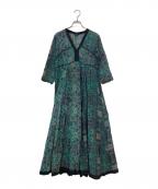 Velnicaヴェルニカ）の古着「総柄ワンピース」｜グリーン