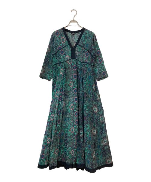 Velnica（ヴェルニカ）Velnica (ヴェルニカ) 総柄ワンピース グリーン サイズ:Freeの古着・服飾アイテム