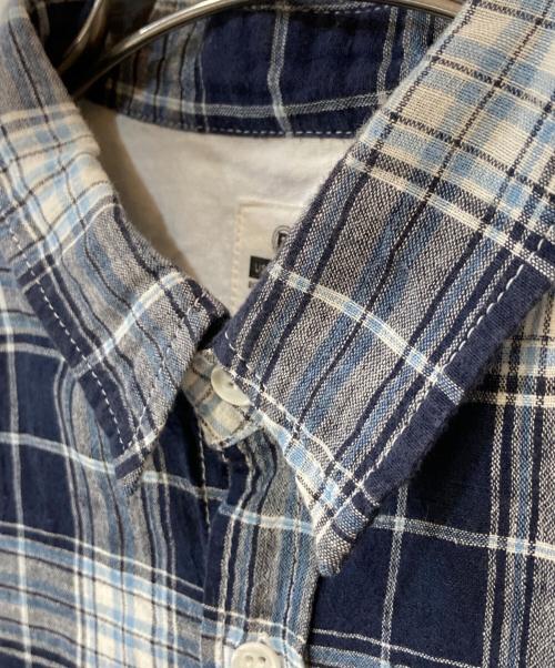 Ron Herman（ロンハーマン）Ron Herman (ロンハーマン) コットンリネンチェックシャツ ブルー サイズ:Mの古着・服飾アイテム