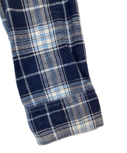 Ron Herman（ロンハーマン）Ron Herman (ロンハーマン) コットンリネンチェックシャツ ブルー サイズ:Mの古着・服飾アイテム