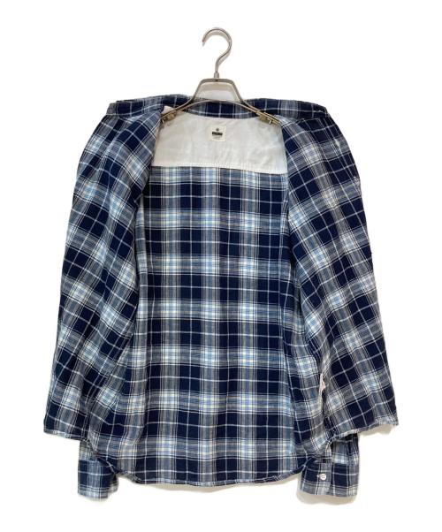 Ron Herman（ロンハーマン）Ron Herman (ロンハーマン) コットンリネンチェックシャツ ブルー サイズ:Mの古着・服飾アイテム