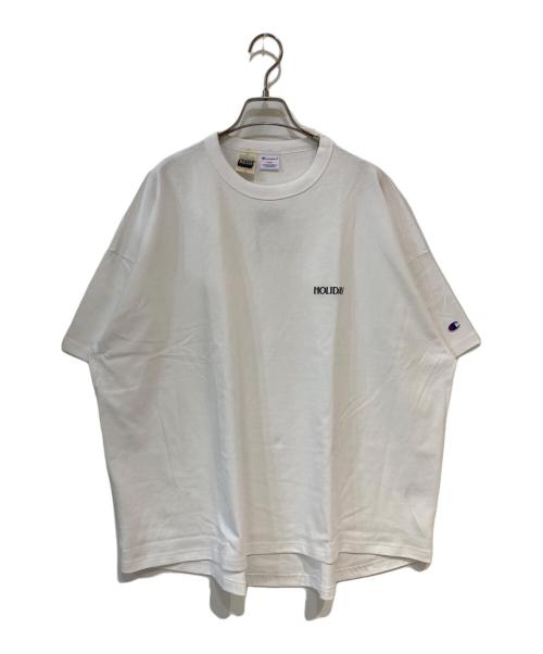 holiday（ホリデー）holiday (ホリデー) Champion (チャンピオン) ワンポイントロゴTシャツ ホワイト サイズ:Free 未使用品の古着・服飾アイテム