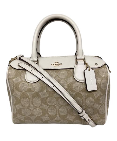 COACH（コーチ）COACH (コーチ) シグネチャー 2WAYバッグ ベージュ サイズ:なしの古着・服飾アイテム