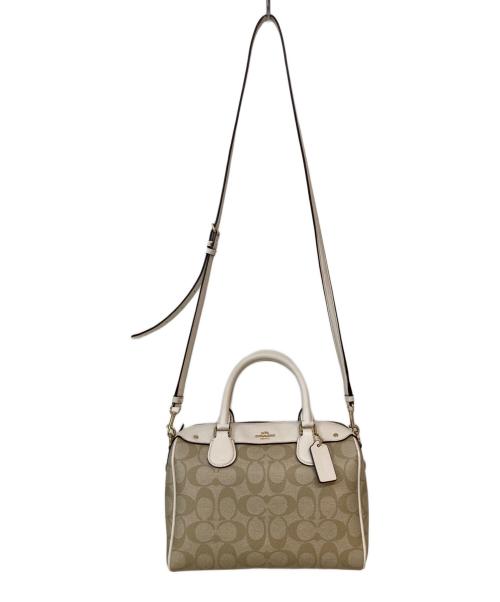 COACH（コーチ）COACH (コーチ) シグネチャー 2WAYバッグ ベージュ サイズ:なしの古着・服飾アイテム