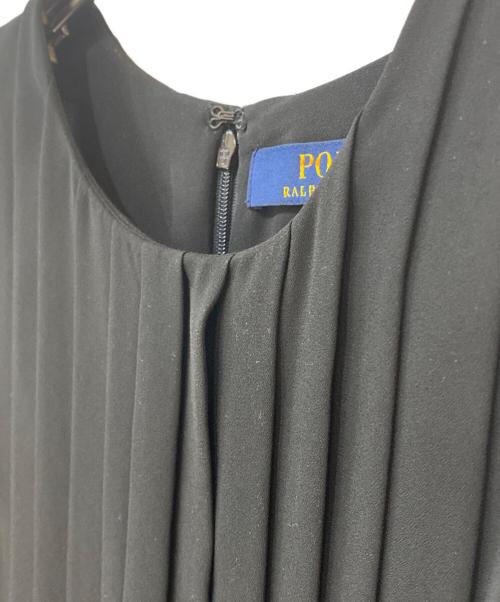 POLO RALPH LAUREN（ポロ・ラルフローレン）POLO RALPH LAUREN (ポロ・ラルフローレン) プリーツワンピース ブラックの古着・服飾アイテム