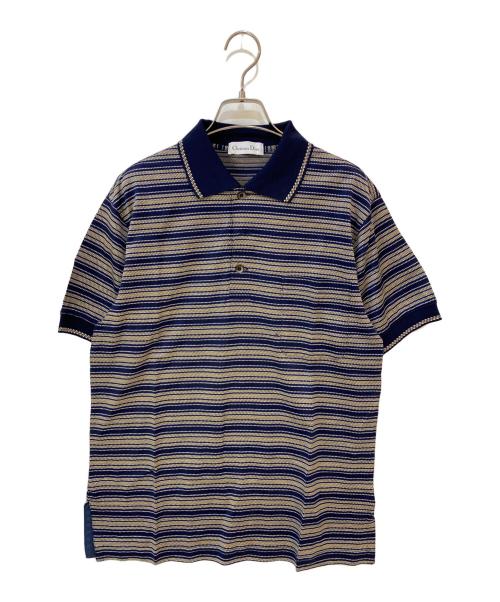 Christian Dior（クリスチャン ディオール）Christian Dior (クリスチャン ディオール) ポロシャツ ネイビー サイズ:Mの古着・服飾アイテム