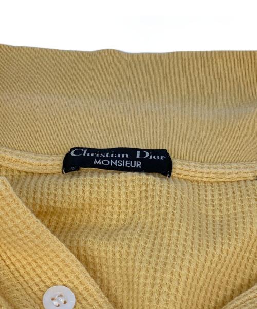Christian Dior MONSIEUR（クリスチャンディオールムッシュ）Christian Dior MONSIEUR (クリスチャンディオールムッシュ) サーマルポロシャツ イエロー サイズ:Mの古着・服飾アイテム