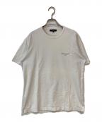 COMME des GARCONS HOMMEコムデギャルソン オム）の古着「ロゴプリントTシャツ」｜ホワイト